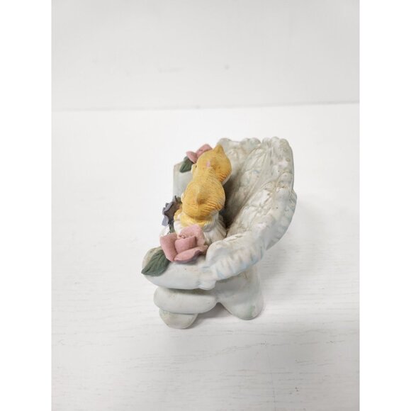 Vintage Bear Couple Sitting On Sofa Collectible Ceramic Figurine Cottagecore - Picture 4 of 12